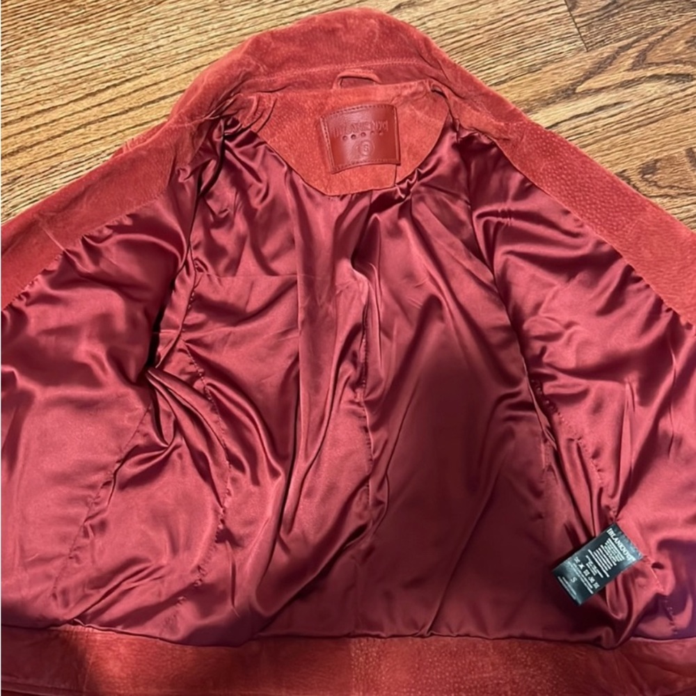 NWT Blank NYC Suede Moto jacket in Deep Red, size Small - Picture 6 of 8